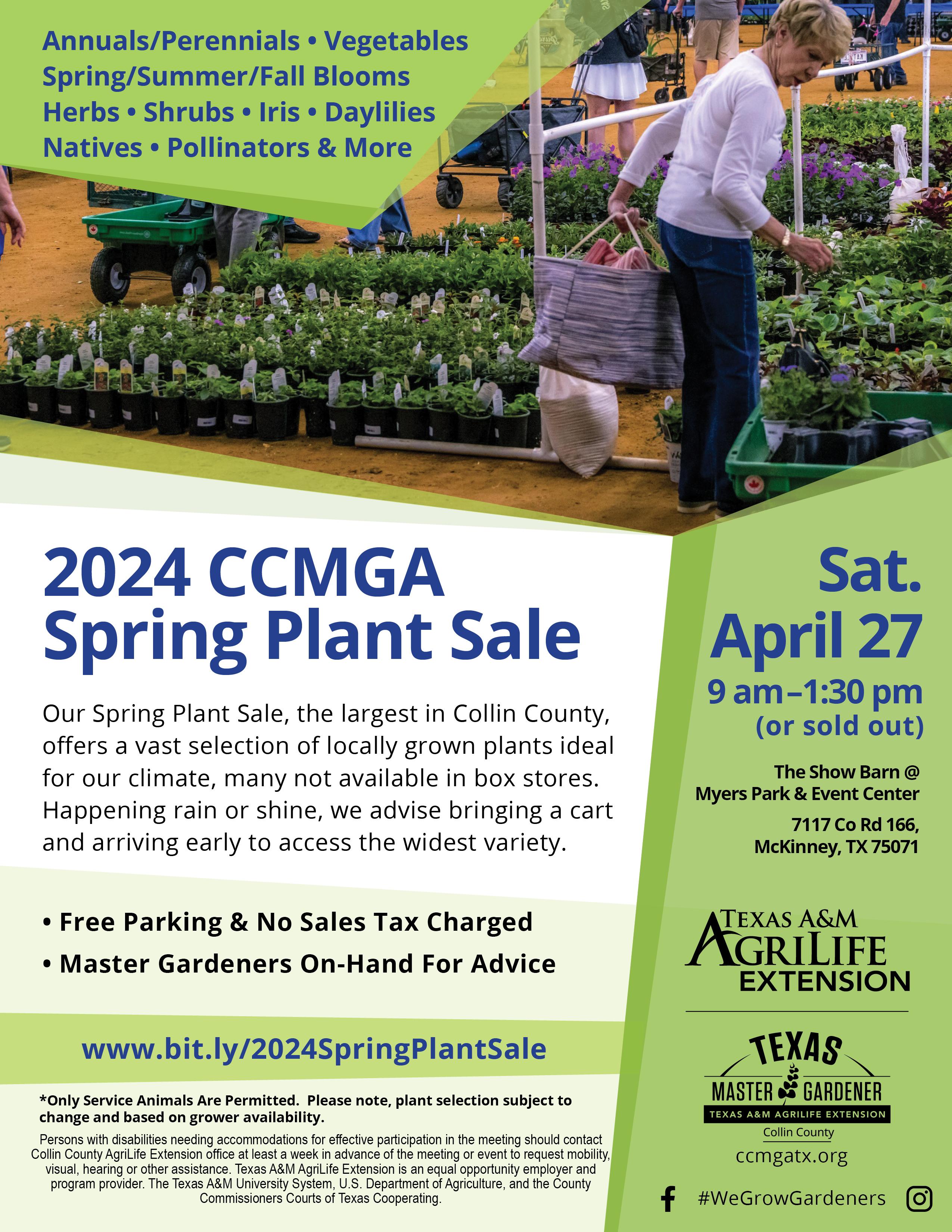 CCMGA Spring Plant Sale