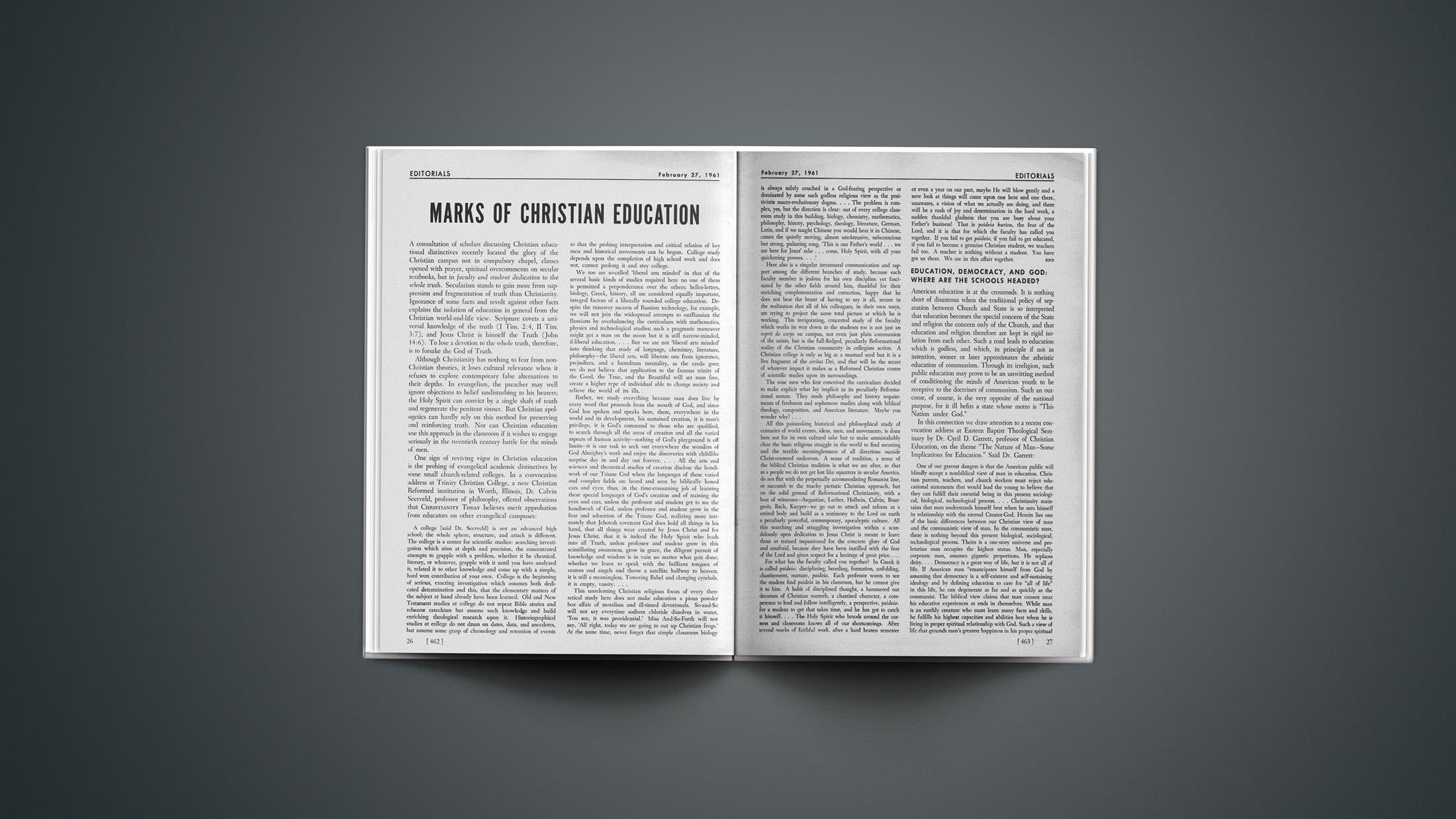 Marks of Christian Education | Christianity Today