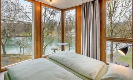 Riverside bedroom at Bern Youth Hostel, Bern